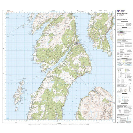 Landranger 62 North Kintyre & Tarbert Map With Digital Version