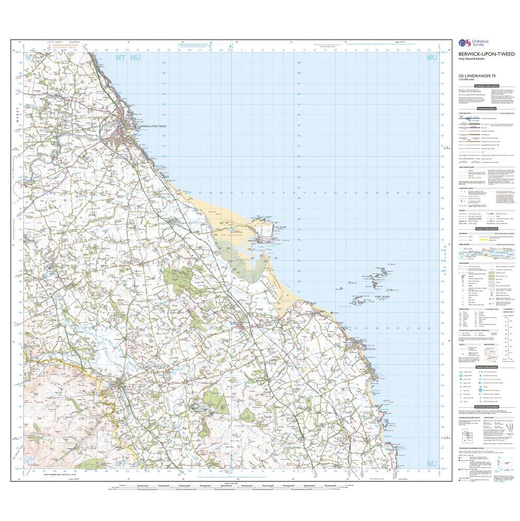 Landranger Active 75 Berwick-upon-Tweed Map With Digital Version