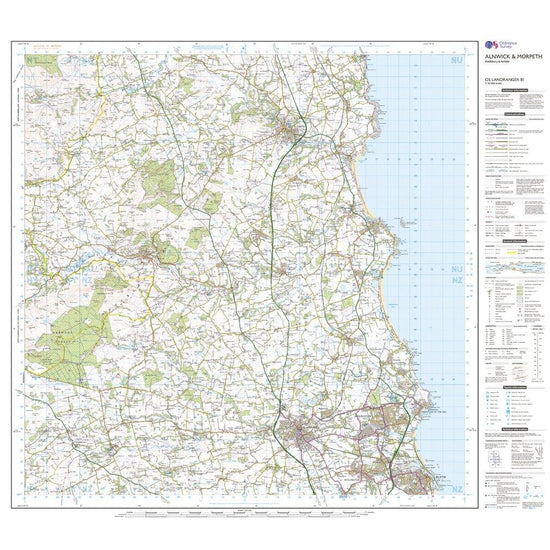 Landranger Active 81 Alnwick & Morpeth, Rothbury & Amble Map With Digital Version