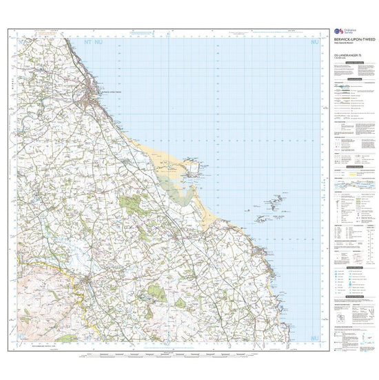 Landranger 75 Berwick-upon-Tweed Map With Digital Version