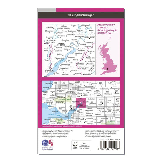 Landranger 162 Gloucester & Forest of Dean Map With Digital Version