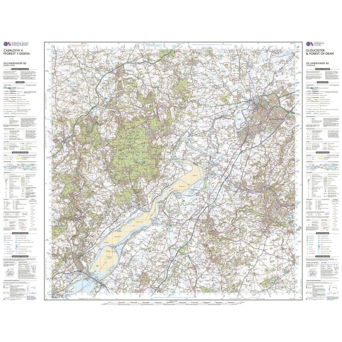 Landranger 162 Gloucester & Forest of Dean Map With Digital Version