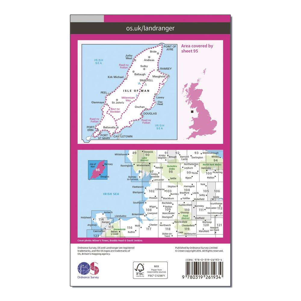 Landranger 95 Isle of Man Map With Digital Version