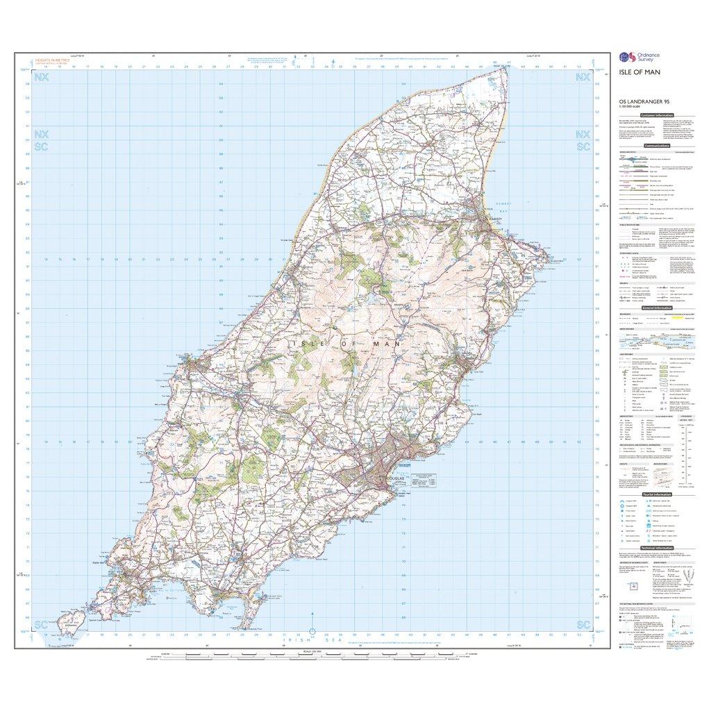 Landranger 95 Isle of Man Map With Digital Version
