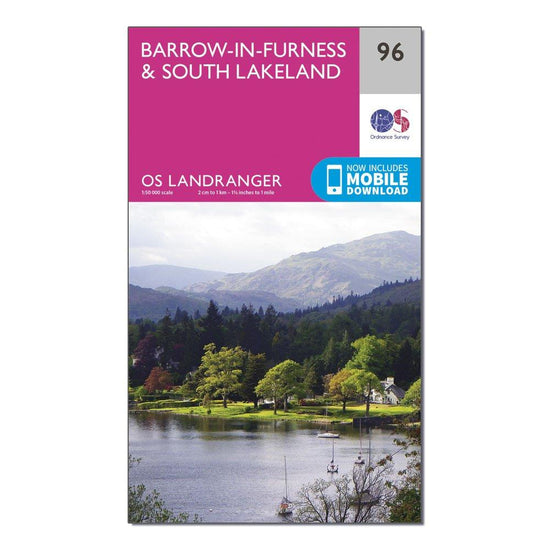 OS Landranger 96 Barrow-in-Furness & South Lakeland Map