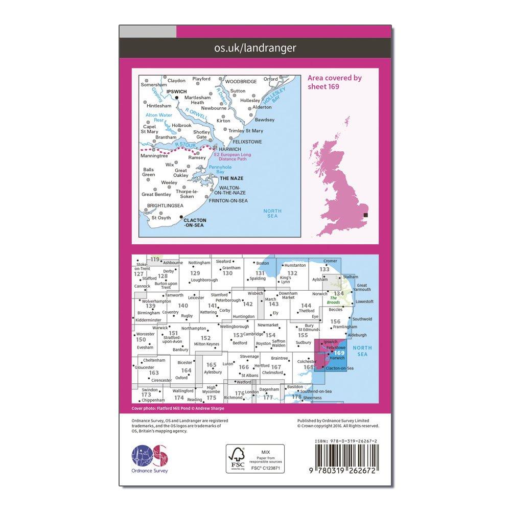 Landranger 169 Ipswich, The Naze & Clacton-on-Sea Map With Digital Version