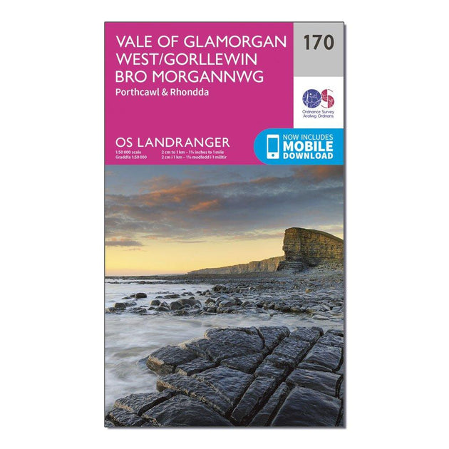 Ordnance Survey Landranger 170 Vale of Glamorgan, Rhondda & Porthcawl ...