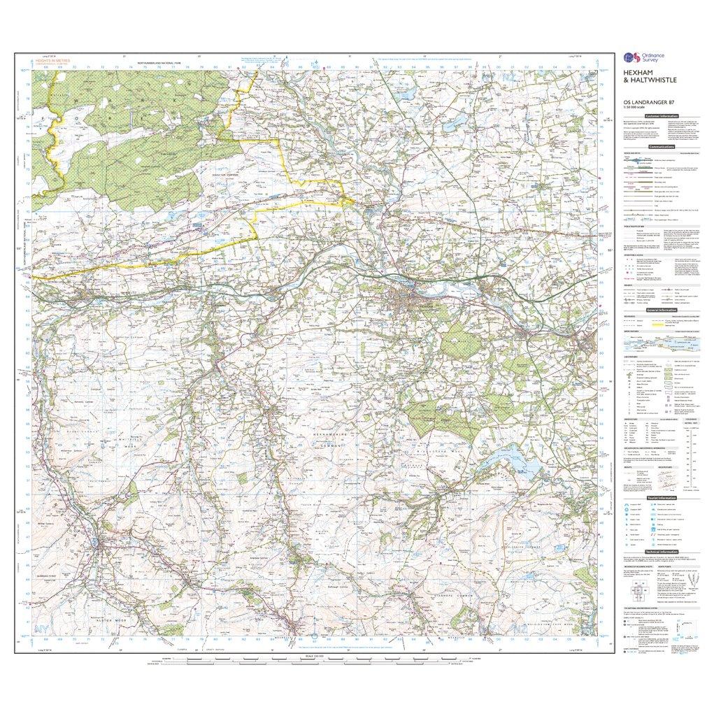 Landranger Active 87 Hexham & Haltwhistle Map With Digital Version