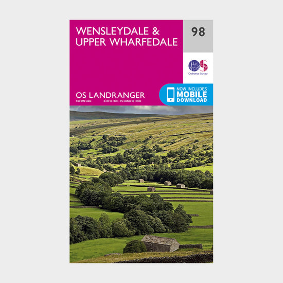 Landranger 98 Wensleydale & Upper Wharfedale Map With Digital Version
