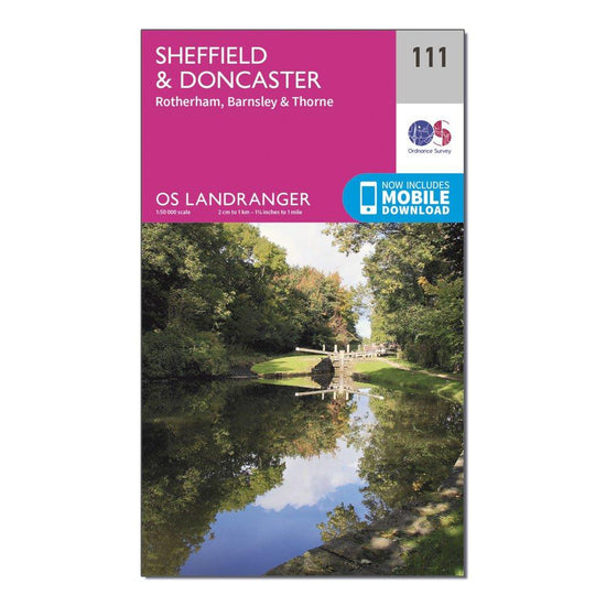 OS Landranger 111 Sheffield & Doncaster, Rotherham, Barnsley & Thorne Map