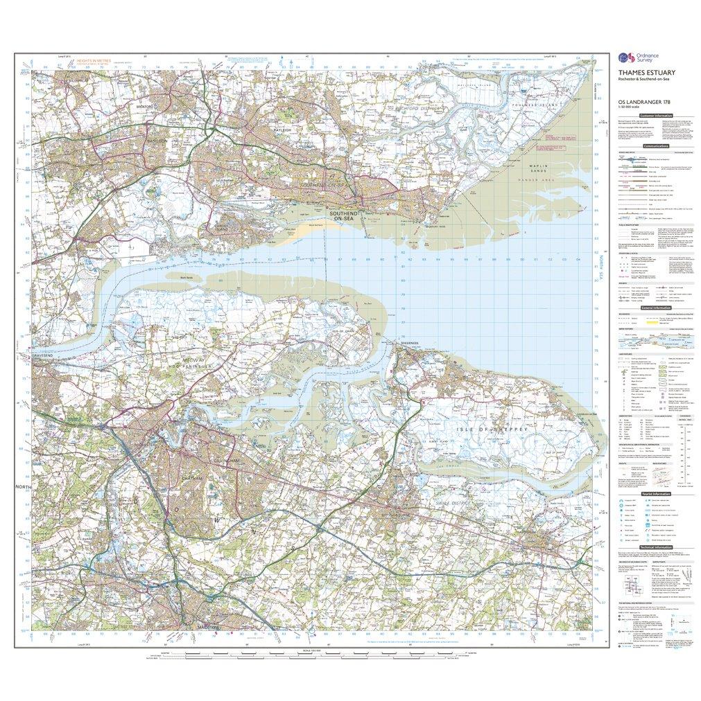 Landranger 178 Thames Estuary Map
