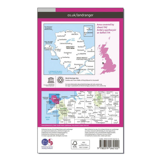 Landranger 114 Anglesey Map With Digital Version