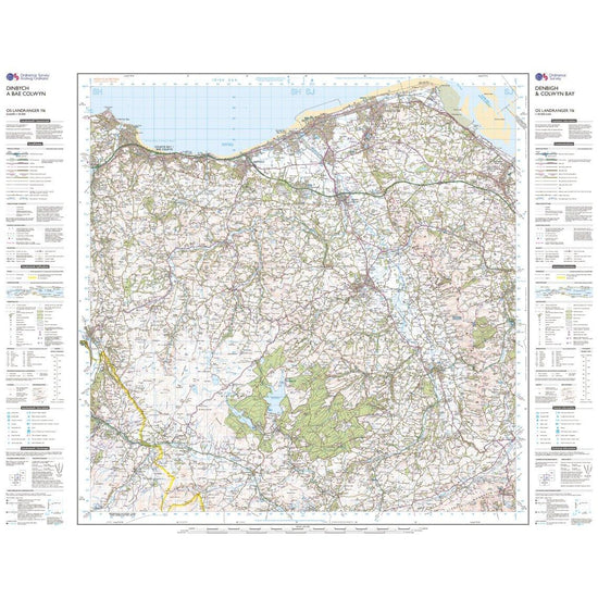 OS Landranger 116 Denbigh & Colwyn Bay Map