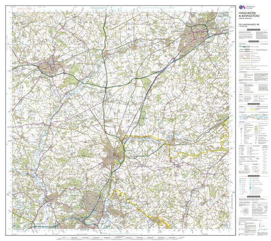 Landranger 185 Winchester & Basingstoke, Andover & Romsey Map With Digital Version