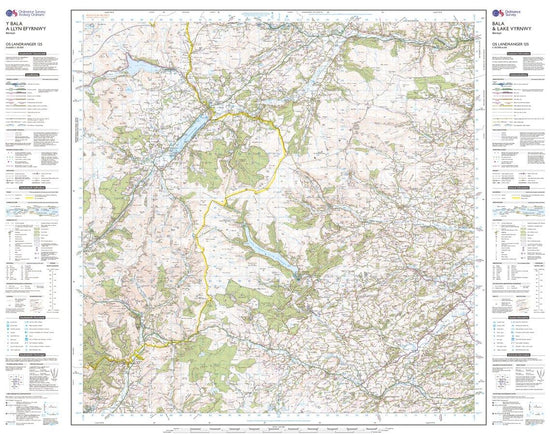 Landranger 125 Bala & Lake Vyrnwy, Berwyn Map With Digital Version