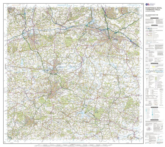 OS Landranger 188 Maidstone & Royal Tunbridge Wells Map