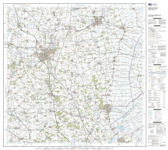 Landranger 130 Grantham, Sleaford & Bourne Map With Digital Version