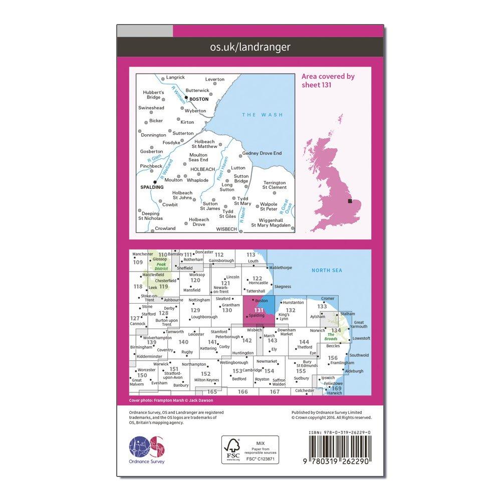 Landranger 131 Boston & Spalding Map With Digital Version