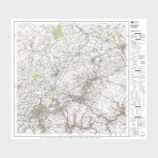 Landranger Active 103 Blackburn & Burnley, Clitheroe & Skipton Map With Digital Version