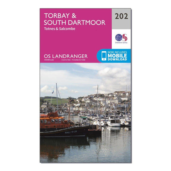 Landranger 202 Torbay & South Dartmoor, Totnes & Salcombe Map With Digital Version