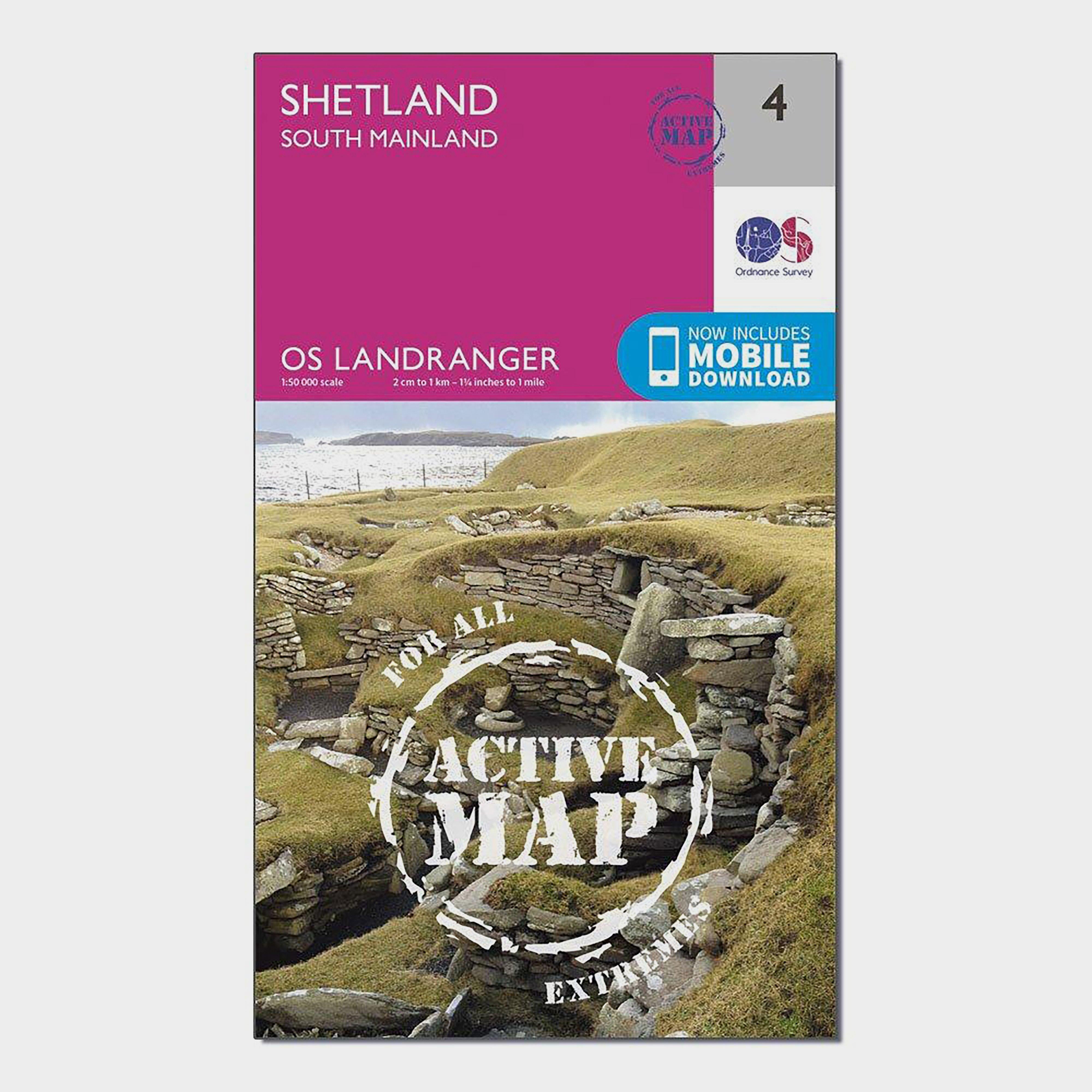 Landranger Active 4 Shetland  South Mainland Map With Digital Version