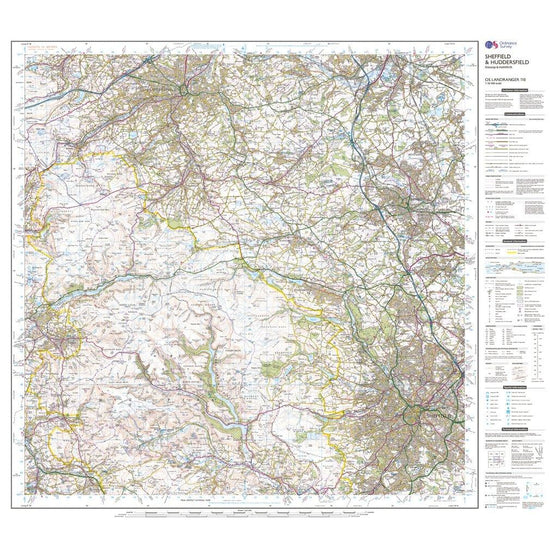 Landranger Active 110 Sheffield & Huddersfield, Glossop & Holmfirth Map With Digital Version