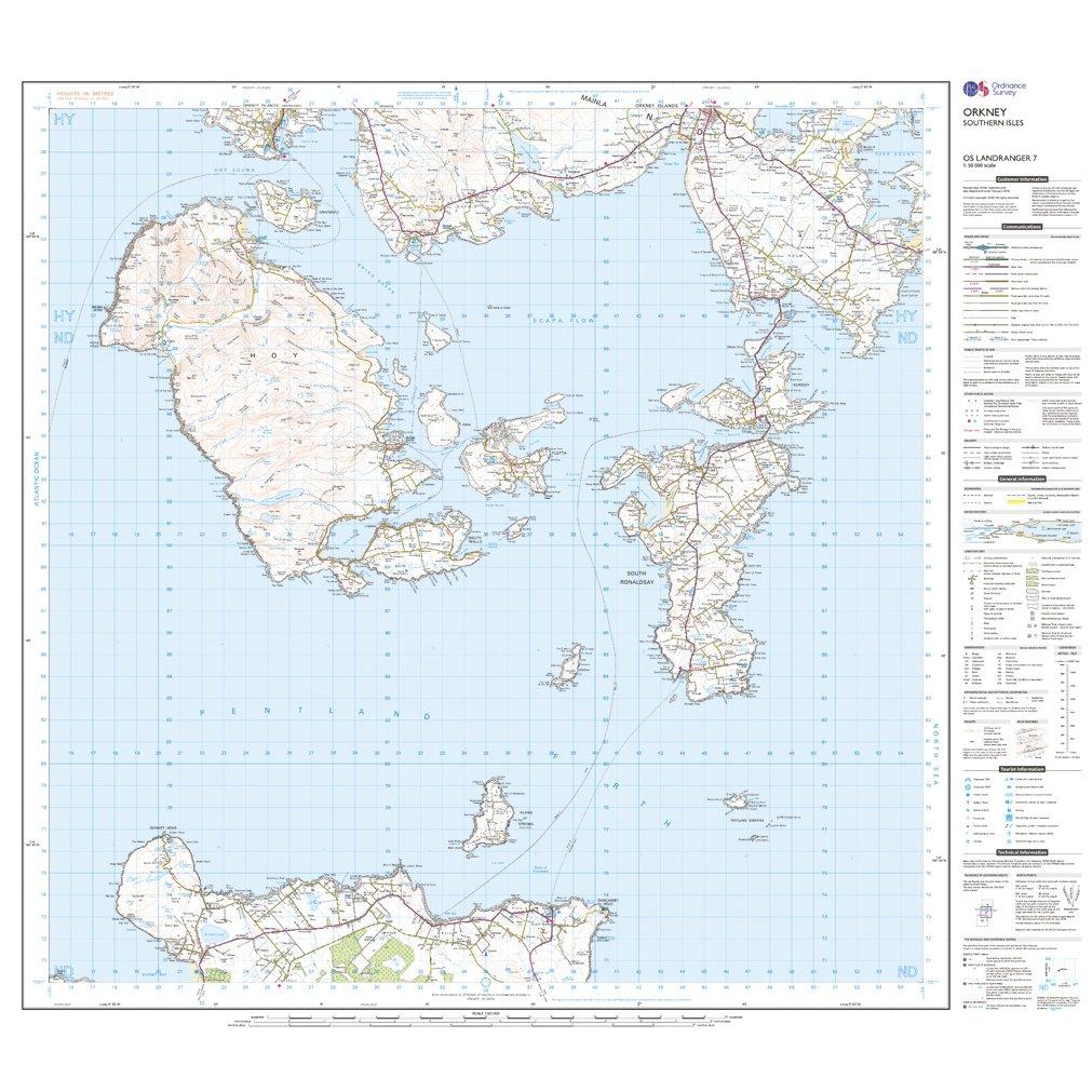 Landranger Active 7 Orkney  Southern Isles Map With Digital Version