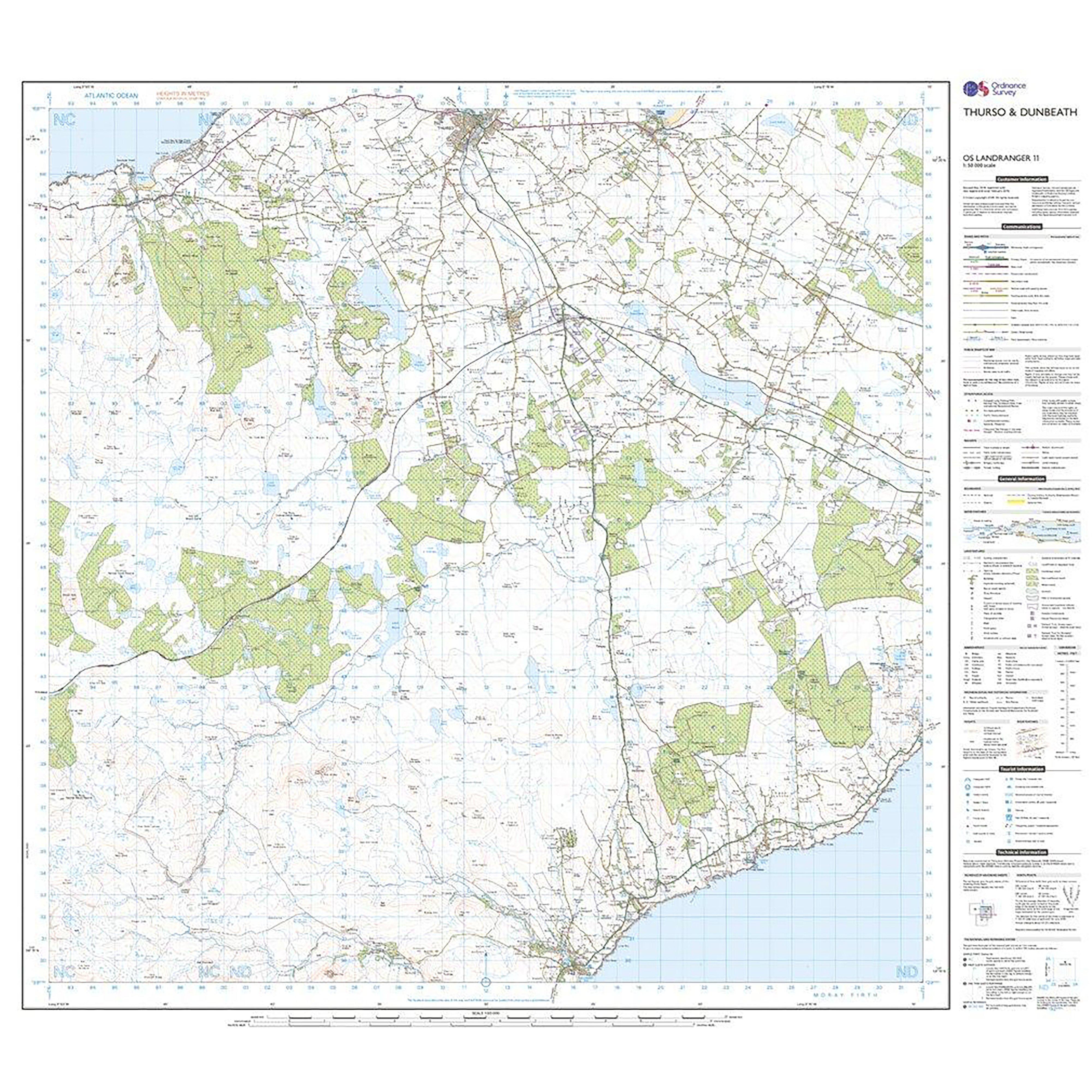 Landranger Active 11 Thurso & Dunbeath Map With Digital Version