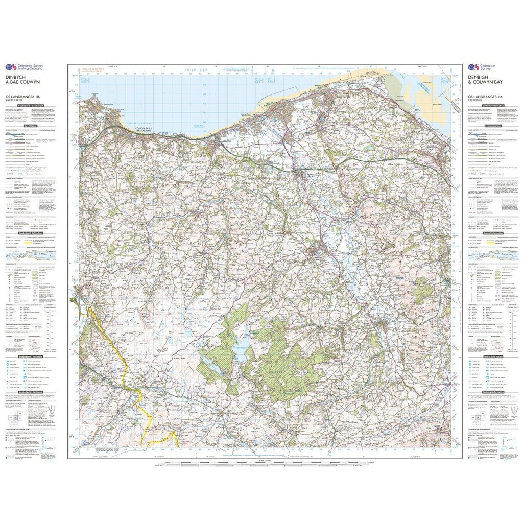 Landranger Active 116 Denbigh & Colwyn Bay Map With Digital Version