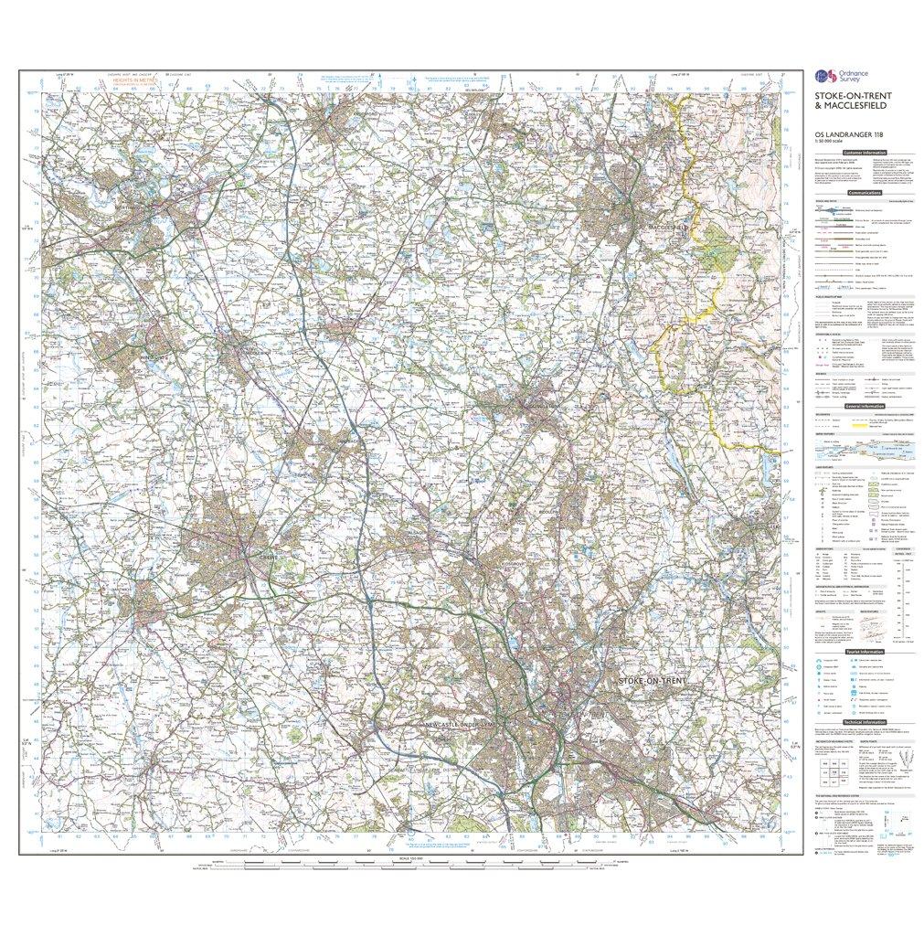 Landranger Active 118 Stoke-on-Trent & Macclesfield Map With Digital Version