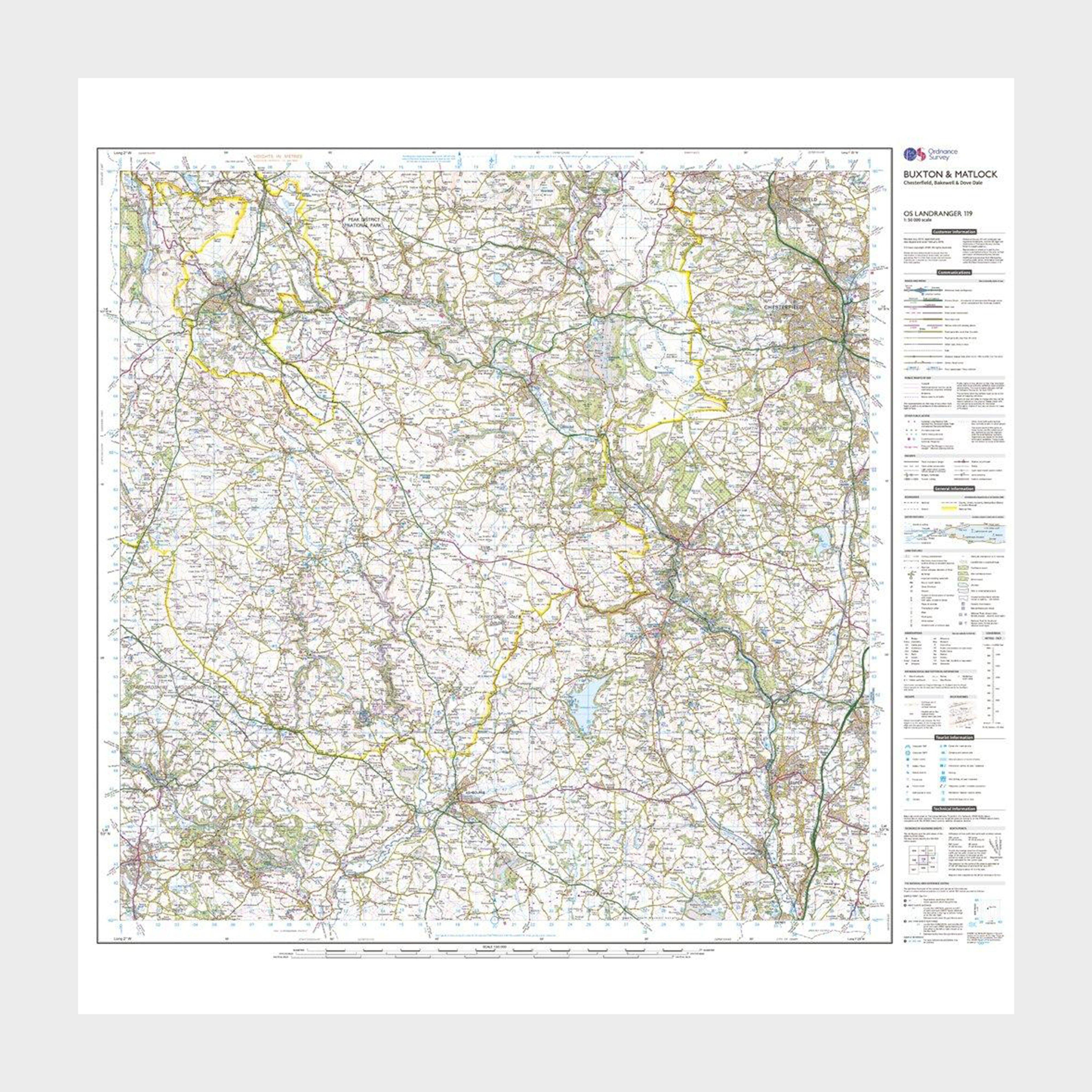 Landranger Active 119 Buxton & Matlock, Chesterfield, Bakewell & Dove Dale Map With Digital Version