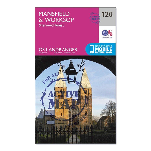 Ordnance Survey Landranger Active 120 Mansfield & Worksop, Sherwood ...