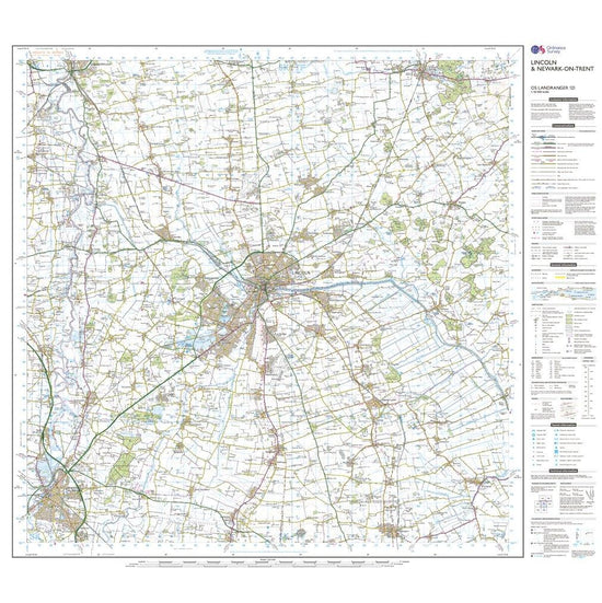 Landranger Active 121 Lincoln & Newark-on-Trent Map With Digital Version