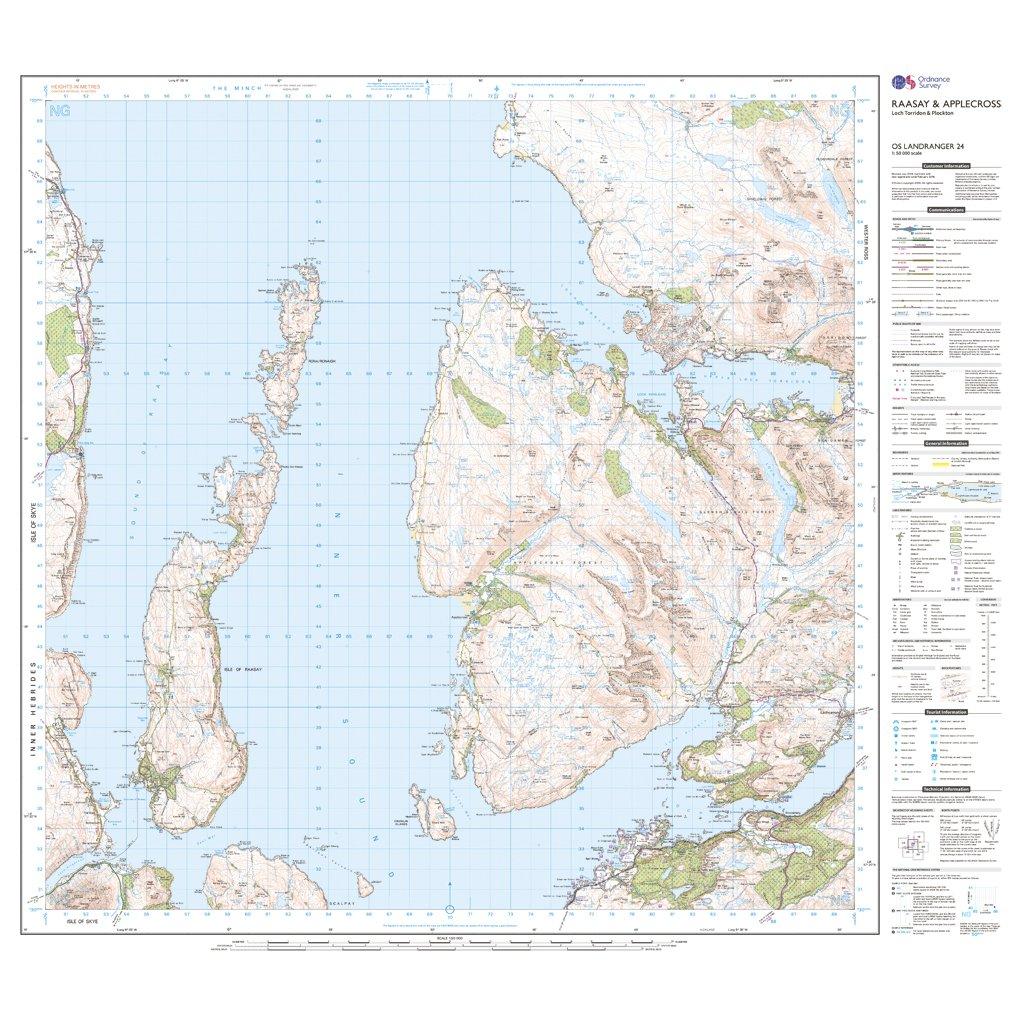 Landranger Active 24 Raasay & Applecross, Loch Torridon & Plockton Map With Digital Version