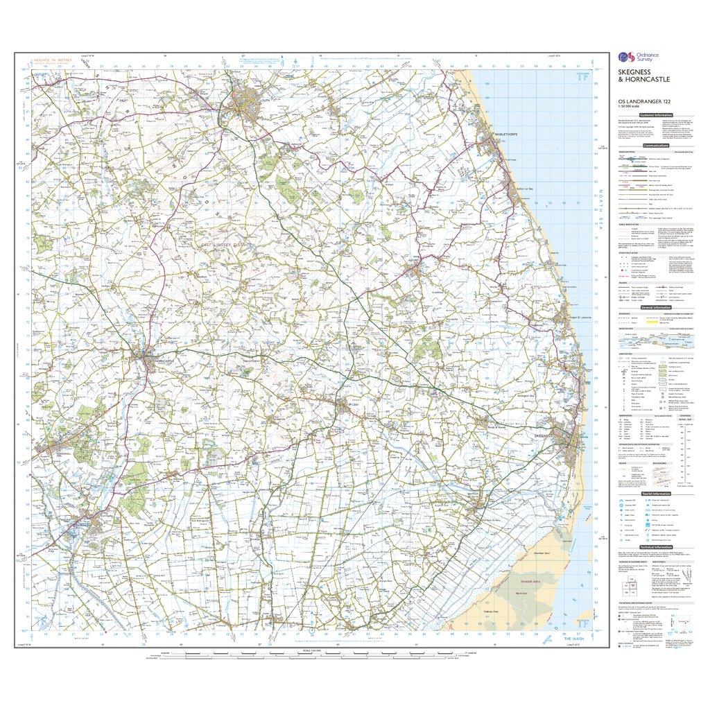 Landranger Active 122 Skegness & Horncastle Map With Digital Version