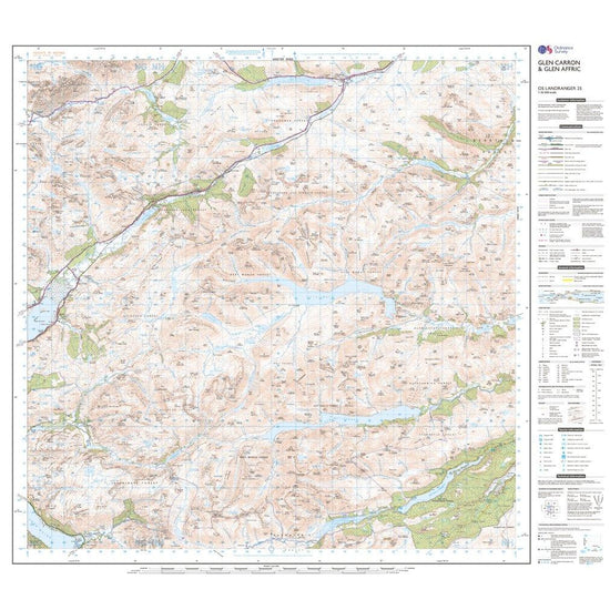 Landranger Active 25 Glen Carron & Glen Affric Map With Digital Version