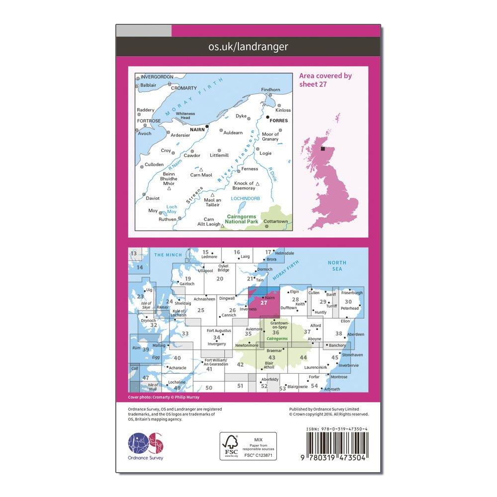 Landranger Active 27 Nairn & Forres, River Findhorn Map With Digital Version