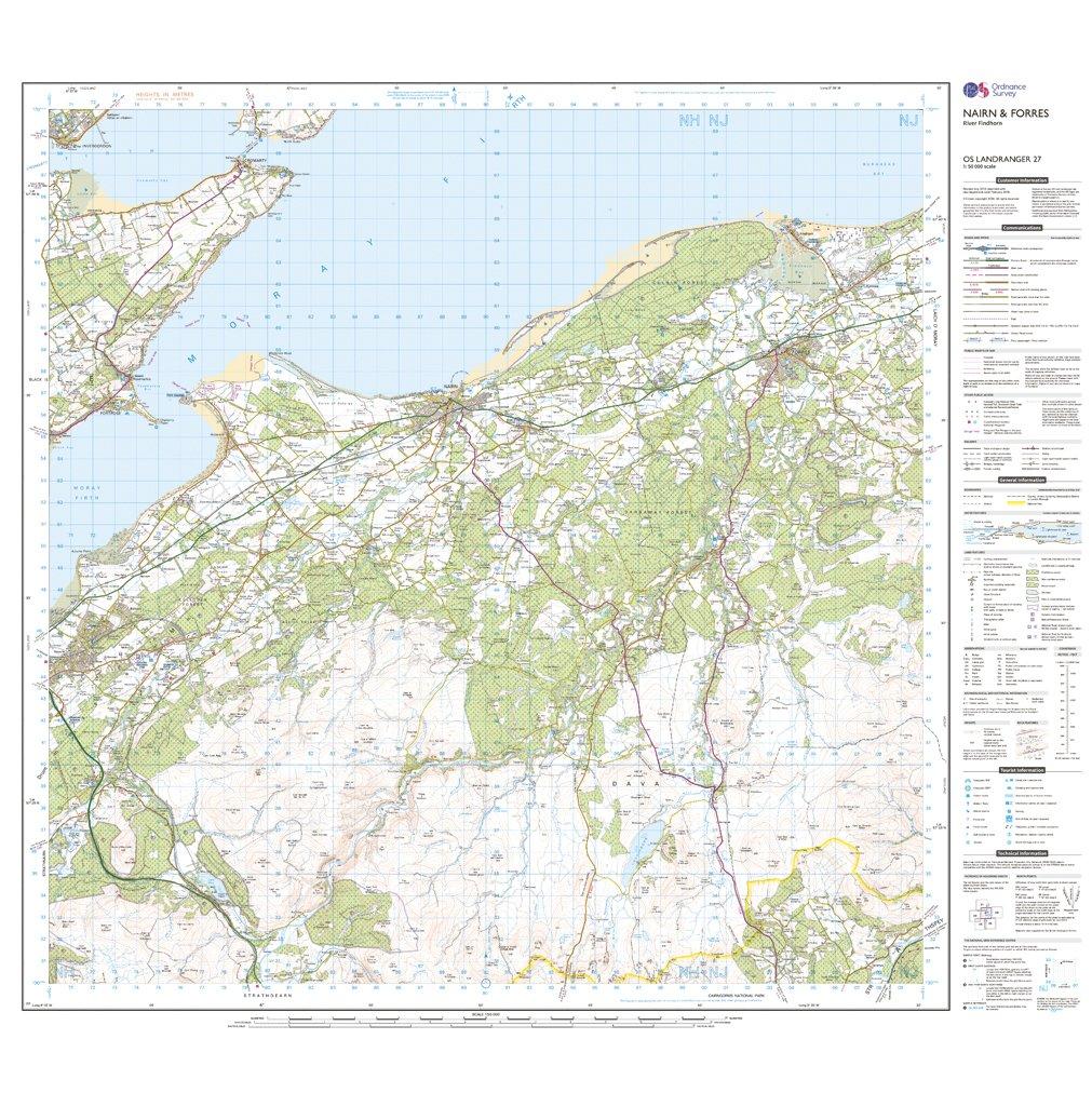 Landranger Active 27 Nairn & Forres, River Findhorn Map With Digital Version