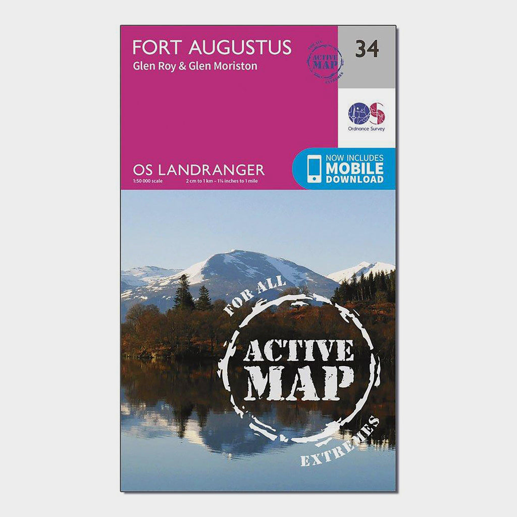 Landranger Active 34 Fort Augustus, Glen Roy & Glen Moriston Map With Digital Version