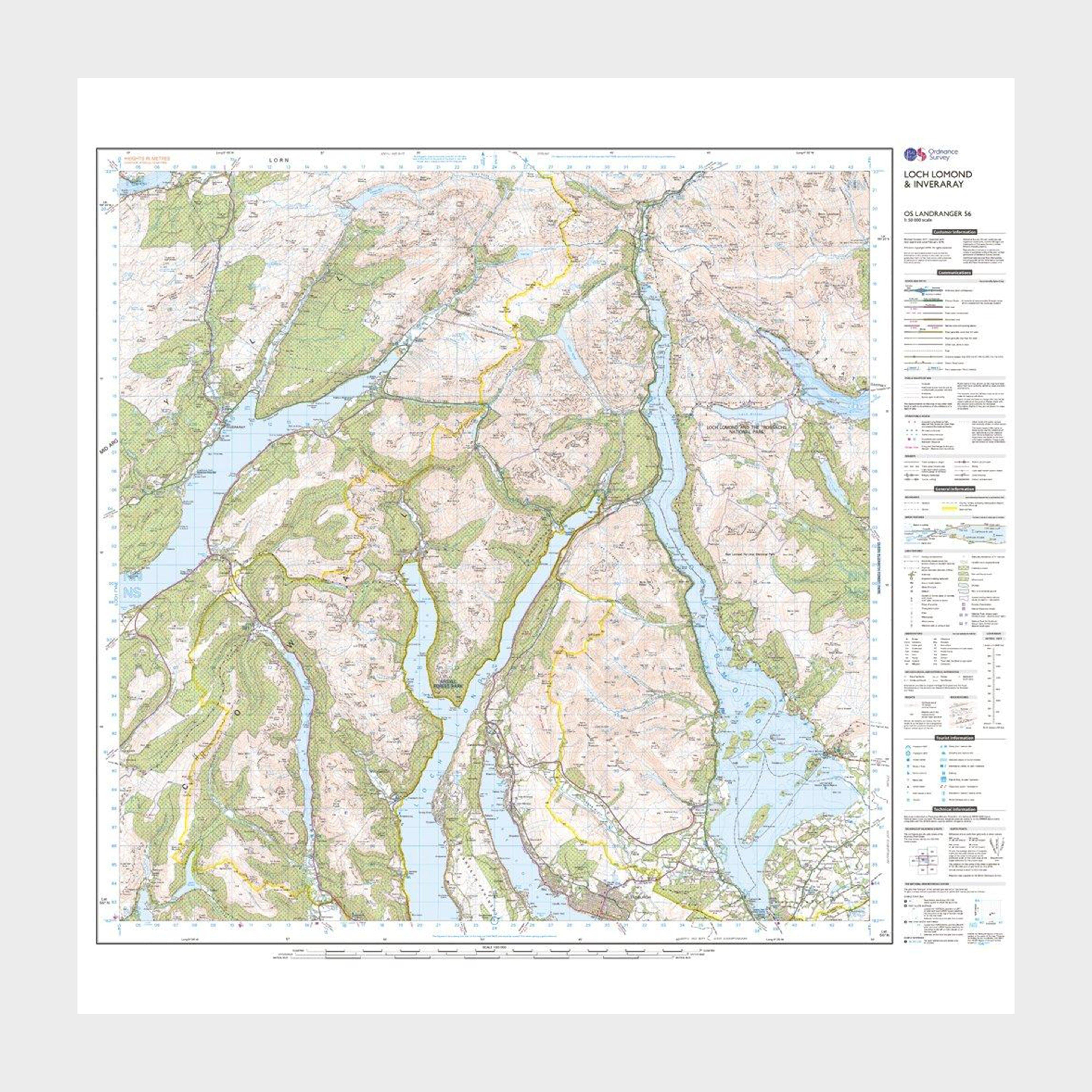 Landranger Active 56 Loch Lomond & Inveraray Map With Digital Version