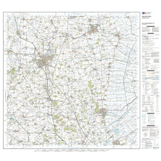 Landranger Active 130 Grantham, Sleaford & Bourne Map With Digital Version