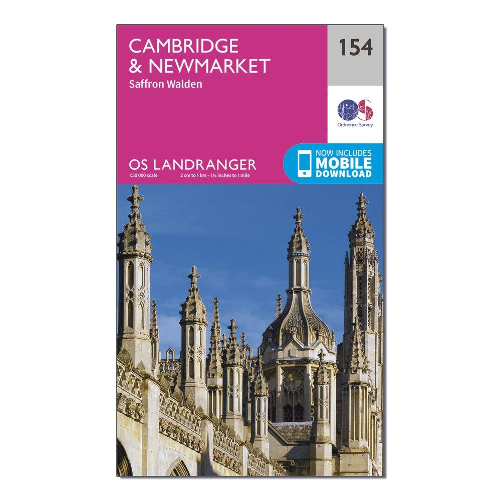Landranger 154 Cambridge & Newmarket, Saffron Walden Map  With Digital Version