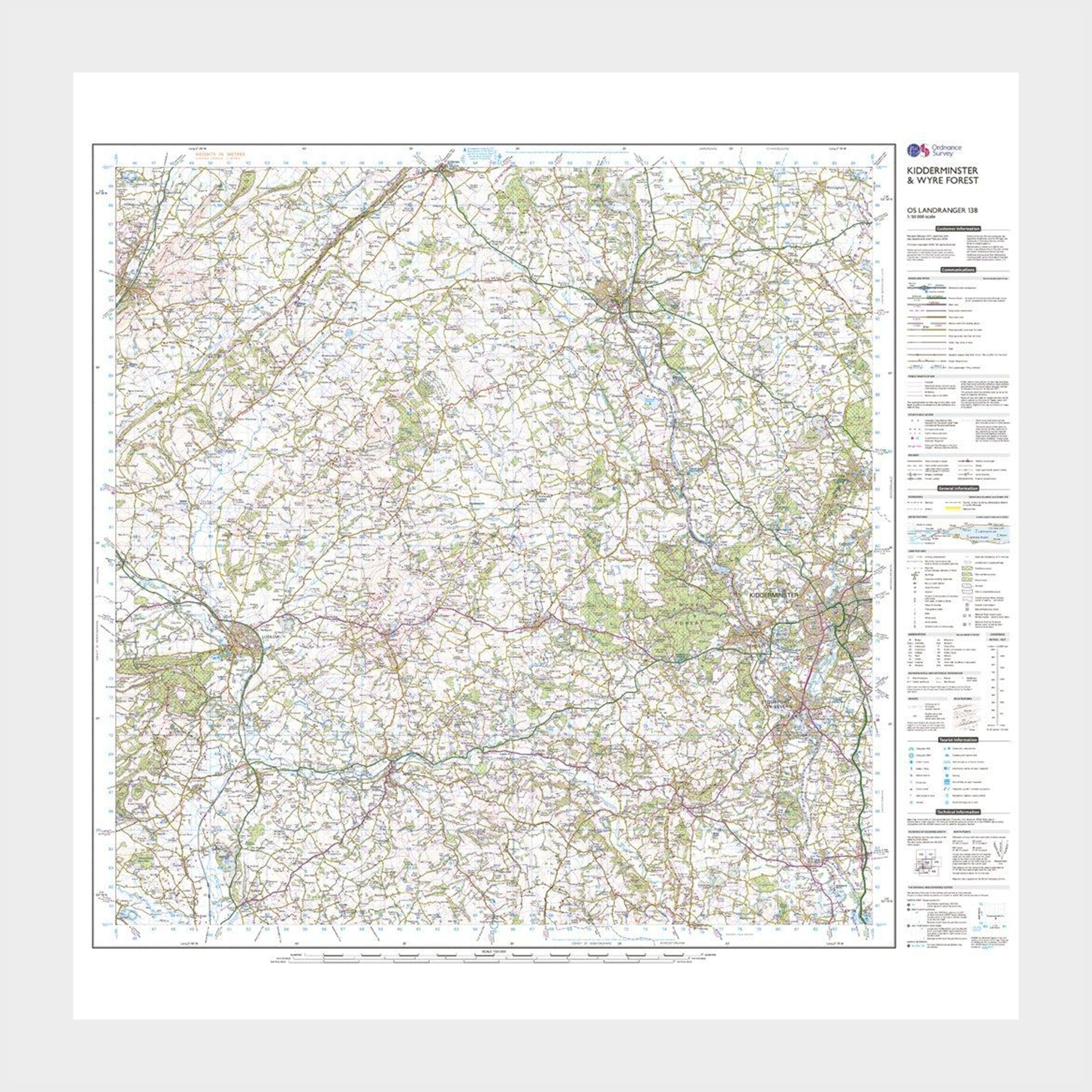 Landranger Active 138 Kidderminster & Wyre Forest Map With Digital Version
