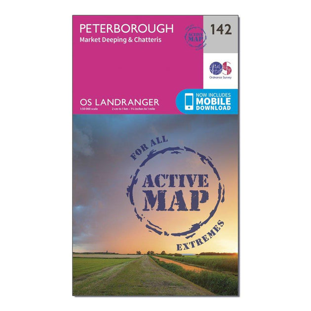 Ordnance Survey Landranger Active 142 Peterborough, Market Deeping ...