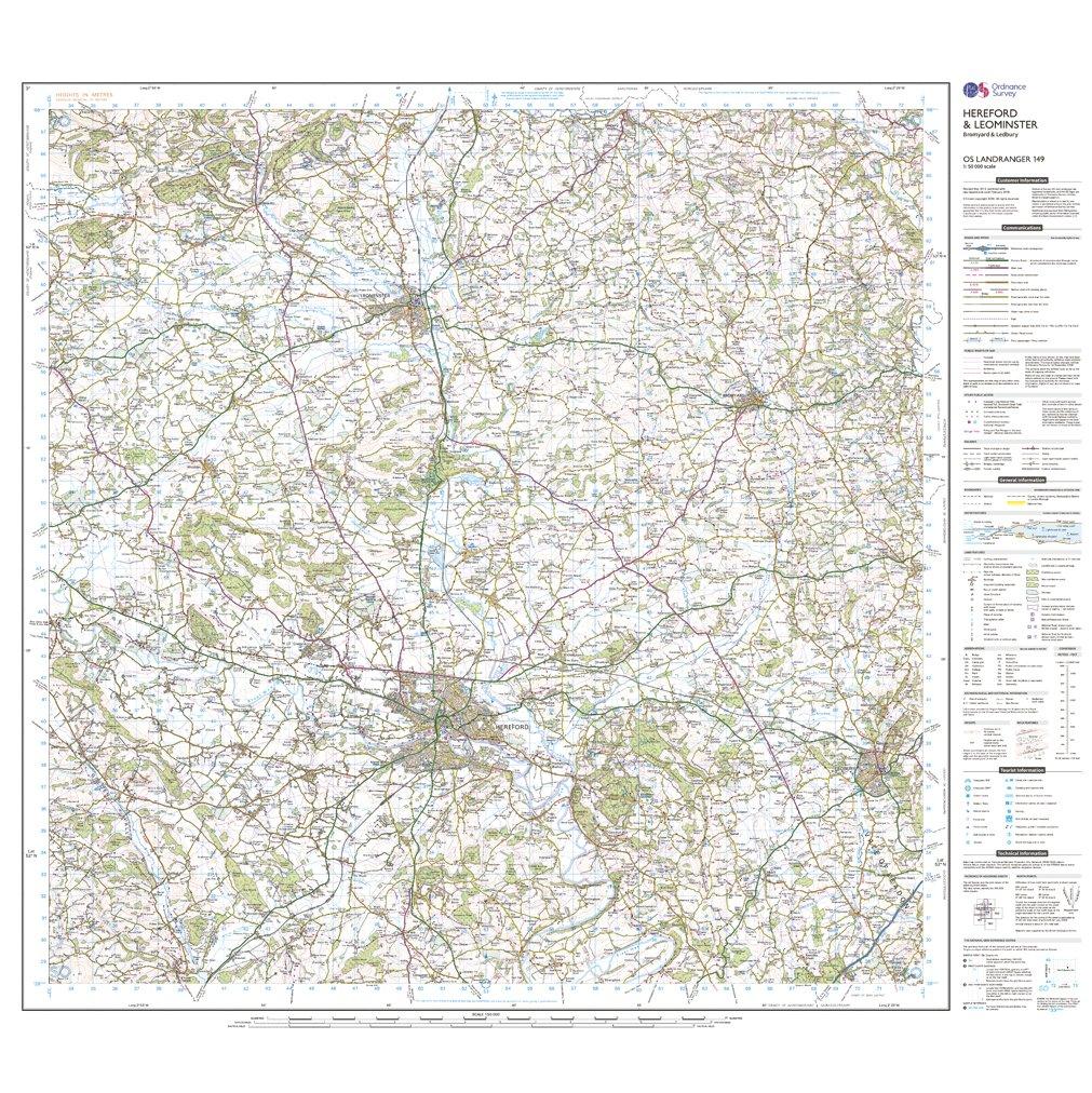 Landranger Active 149 Hereford & Leominster, Bromyard & Ledbury Map With Digital Version