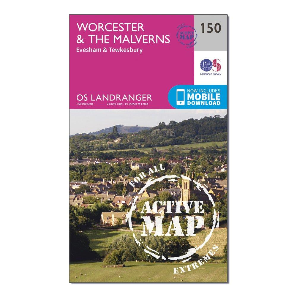 Landranger Active 150 Worcester & The Malverns, Evesham & Tewkesbury Map With Digital Version