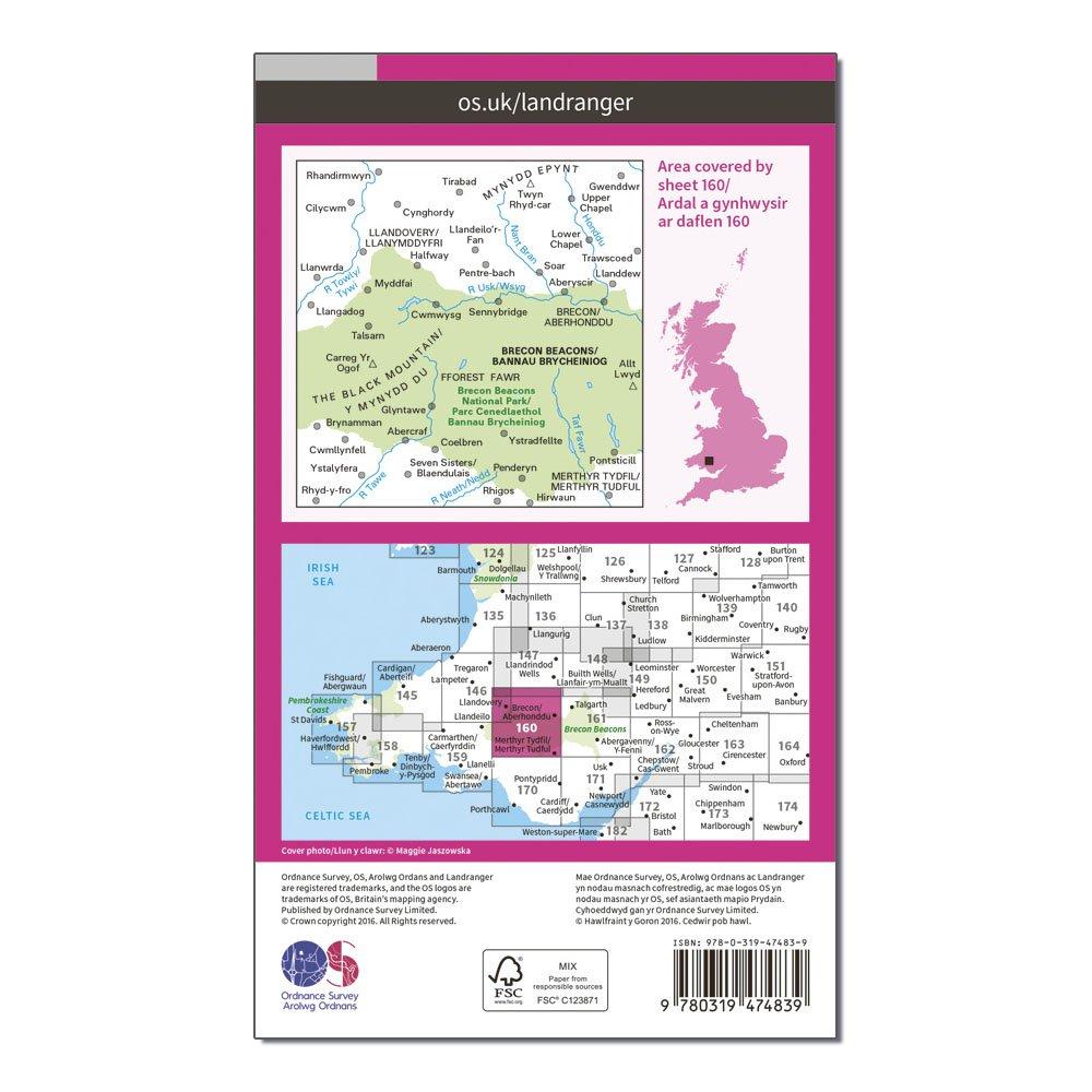 Landranger Active 160 Brecon Beacons Map With Digital Version