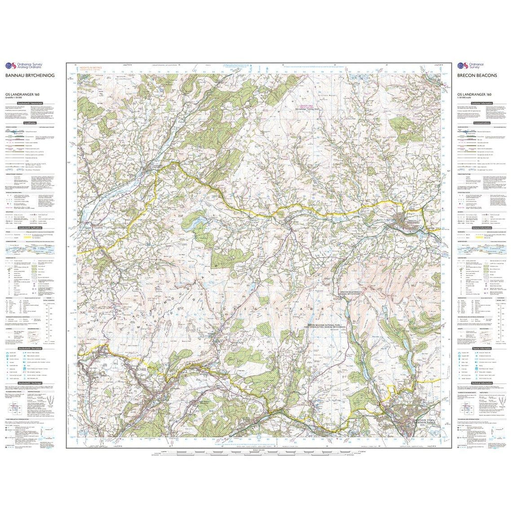 Landranger Active 160 Brecon Beacons Map With Digital Version