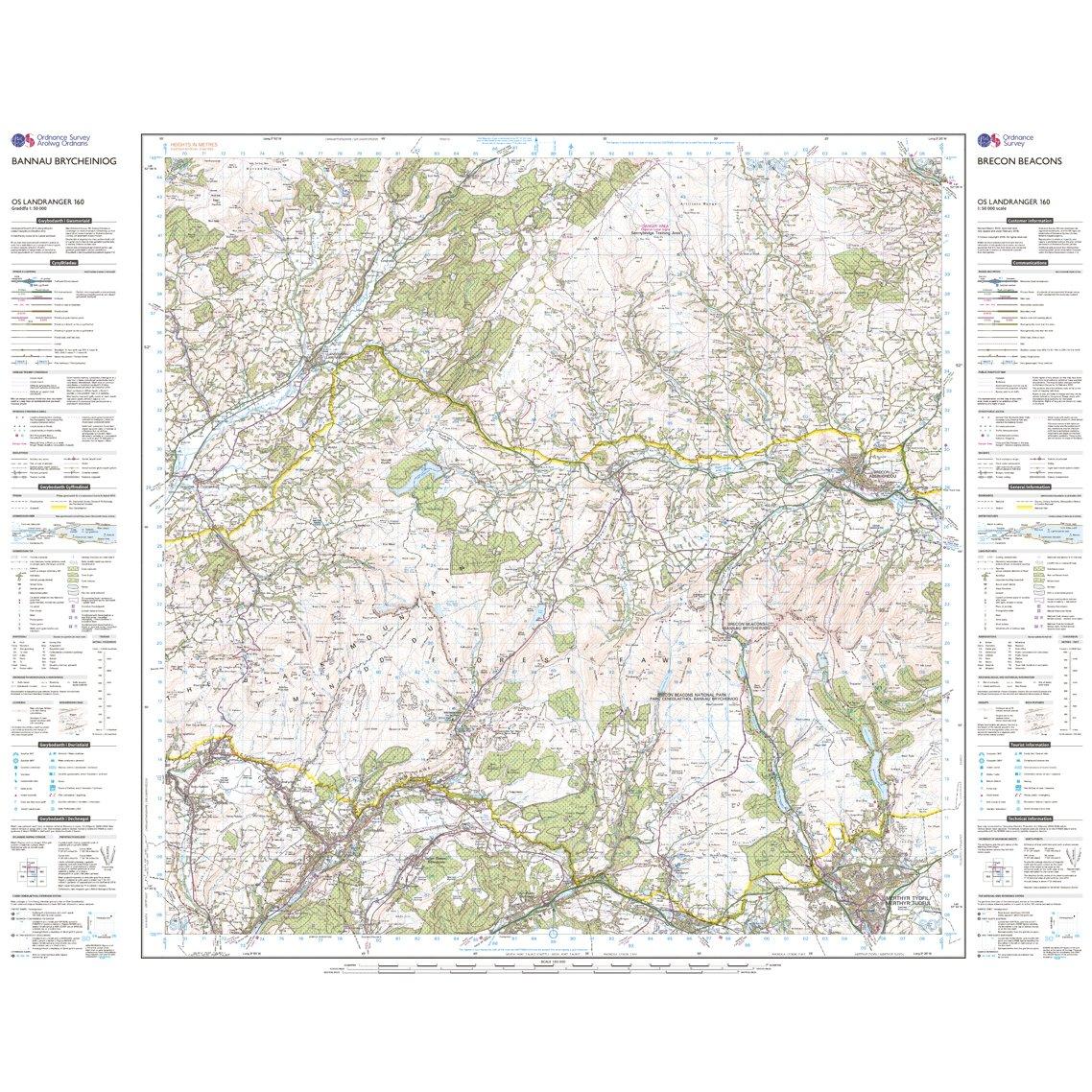 Landranger Active 160 Brecon Beacons Map With Digital Version