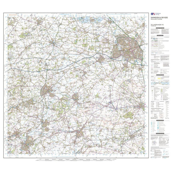 Landranger Active 173 Swindon, Devizes, Marlborough & Trowbridge Map With Digital Version